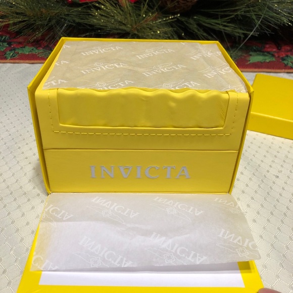 INVICTA Large Yellow Watch Box Set - Picture 3 of 5